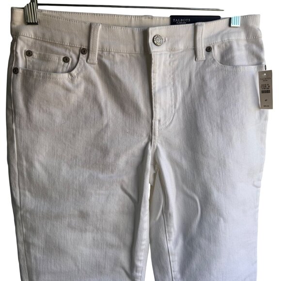 Talbots Flawless White Girlfriend Jeans 4P Ankle Length Mid-Rise Relaxed-Leg $95 - Picture 10 of 10